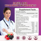 120 CT Magnesium Glycinate Gummies 1000 mg for Women and Men, Magnesium Malate & Taurate Supplements for Sleep, Body Support and Relaxation, Sugar Free, Vegan, Raspberry BlackBerry Blueberry Flavor