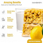 Wonderslim High Fiber Protein Bars, Fluffy Lemon Crisp | 15g Protein, 8g Fiber | Low Sugar, Low Carb | Healthy Indulgence | Satisfying, Supports Energy & On-the-Go Convenience, 7 Pack