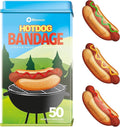 BioSwiss Bandages, Hot Dog Shaped Self Adhesive Bandage Set, Latex Free, Sterile Wound Care, 50 Count