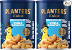 PLANTERS Deluxe Lightly Salted Cashews,Party Snacks,Plant-Based Protein,Quick Snack for Adults,After School Snack,Flavored with Sea Salt,Kosher,1lb 2.25oz,(Pack of 2)