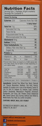 Lance Cracker Sandwiches On-The-Go Packs - Toast Chee with Peanut Butter - 1.5 oz - 8 Count