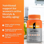 One A Day Multivitamin for Women 50 and Over Tablets, Womens Multivitamin 50 plus with Vitamins D, C, E, Zinc & Biotin, Daily Vitamins for Woman 50+, 100 Ct (Packaging May Vary)