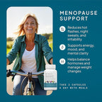 Menopause Support for Women -All-Natural, Hormone-Free Perimenopause & Menopause Support. Unique Blend for Hot Flashes, Mood, Energy, Sleep & More. Vegan, Gluten-Free, 60 Capsules.