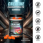 VitaBoost Creatine Gummies 5g- Natural Creatine Monohydrate for Men & Women- Delicious Strawberry Watermelon Flavor- Boost Strength, Energy & Muscle Growth- Vegan Pre Workout Gummies- Made in USA
