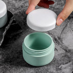 kuangre Travel Containers for Toiletries, Silicone Cream Jars BPA-Free, Leak-proof 3oz Travel Size Containers, Portable Size Silicone Jars with Lid for Cosmetic Face Hand Body Cream (4 Pack)