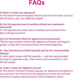 Pink Stork Premium Prenatal Vitamin for Women - Multivitamin & Probiotics - Morning Sickness, Digestion, & Energy - Folate, B6, & Iron - 60 Capsules - 2 Pack