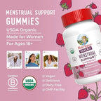 MARYRUTH'S Organic Menstrual Support Gummies for the Relief of Common Symptoms of Premenstrual Syndrome | PMS Support | Premenstrual Mood Support | USDA Organic | Non-GMO | Vegan | 30 Servings