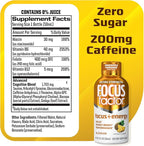 Focus Factor Extra Strength Focus + Energy Shots - 12 x 2oz Bottles (Pineapple Paradise Flavor) - Powered by Nootropics with Caffeine, L-Theanine, Ginkgo, Bacopa, L-Tyrosine, Alpha GPC