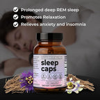 Santa Cruz Paleo Sleep Caps with L-Theanine, Lemon Balm, Passion Flower & Valerian Root, Melatonin-Free Nighttime Relaxation, Paleo & Keto Friendly, Sugar & Gluten Free, 60 Capsules
