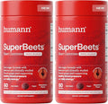 Humann SuperBeets Heart Gummies - Beet Gummy with Heart-Healthy Energy Support, Grape Seed Extract & Beetroot Powder, Zero Sugar - Strawberry Flavor, 120 Count