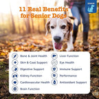 Zesty Paws Senior Dog Multivitamin Treats - Glucosamine for Dogs + Digestive Enzymes & Probiotics - Grain Free Dog Vitamins and Supplements for Skin & Coat + Immune Health Chicken - Advanced - 60ct