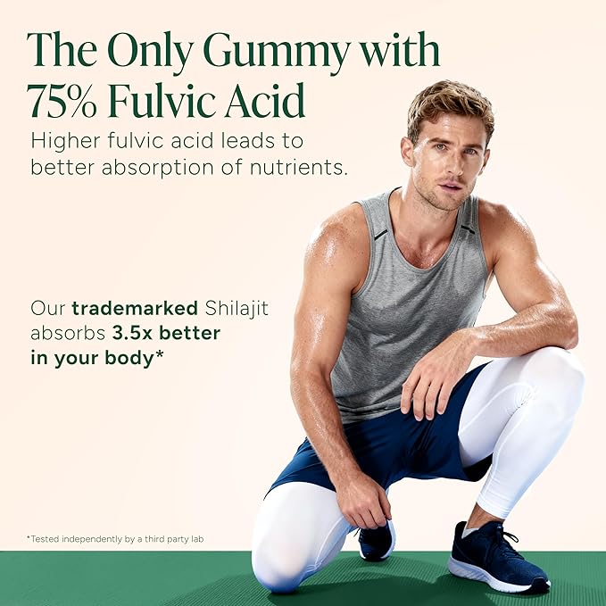 ROOT LABS 10-in-1 Alpha Shilajit Gummies | 4000 mg Pure Himalayan Shilajit with Tongkat Ali & Maca Root | for Men & Women | ShilAbsorb Bioavailability Tech | Sugar-Free, Vegan | 120 Gummies