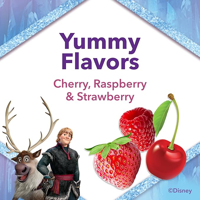 L'il Critters Frozen Daily Kids Multivitamin Gummies Assorted Berry Flavors for Ages 2+ Toddlers and Kids, Disney Multivitamin Gummies with 11 Essential Nutrients, 95-190 Day Supply, 190 ct