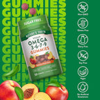 Nature's Truth Vegan Omega 3679 Gummies | 50 Count | Peach Flavor | Non-GMO & Gluten Free Supplement