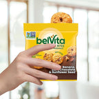 belVita Energy Snack Bites Variety Pack,Banana Dark Chocolate & Sunflower Seed,Blueberry & Sunflower Seed,15 Snack Packs,(Pack of 2)