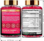 Vitamin B-Complex Gummies for Women & Men - Vitamin B12, B1, B2, B3, B5, B6, B7 & B9 - B Complex with Vitamin C & Choline - Energy, Brain & Mood - Natural Berry Flavor, Vegan - 60 Gummies 2 Pack