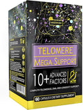 ACTIF Telomere Mega Support with 10+ Factors, Non-GMO, Telomerase and DNA Supplement for Energy, Memory and Anti-Aging, Made in USA, 60 Count