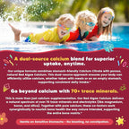 Calcium Citrate Gummies for Kids & Women - 500/1000mg Calcium Supplement with Vitamin D3 K2, Magnesium, Zinc, Probiotics & Prebiotics, Extra Absorption Algae Calcium For Bone, Muscle, Sugar Free 60Cts