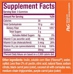 Metamucil Fiber Gummies for Adults with Vitamins C, D, B12 for Metabolism, No Sugar Added Citrus Berry Flavor, 5g Plant Based Prebiotic Fiber Supplement Blend, 120 Count
