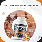 Turmeric Moringa Ginger Boswellia Quercetin Cinnamon Saffron Tart Cherry Odorless Garlic Nettle -150 Capsules