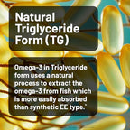 NatureWise Ultra Omega 3 Fish Oil 2200 mg – 1300 mg Omega-3 - Triglyceride Form - Lemon Flavor - Wild-Caught Fish Oil + EPA & DHA - Burpless, Non-GMO - 180 Softgels[3-Month Supply]