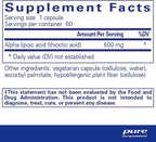Pure Encapsulations Alpha Lipoic Acid 600 mg - ALA Supplement for Liver Support, Antioxidants, Nerve Health, Cardiovascular Health & Carbohydrate Support - Premium Alpha Lipoic Acid - 60 Capsules