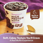 Bootylicious | 25g Protein Muffin | Double Chocolate | Low Carb, 16g-18g Fiber, Low Glycimic Index, Low Sugar, 2.75oz Cup, 12-Pack