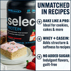 PEScience Select Protein Powder, Whey and Casein Blend, Gluten Free, Low Carb Protein Powder for Women and Men, Low Calorie, Keto Friendly - Strawberry Cheesecake, 5 Servings