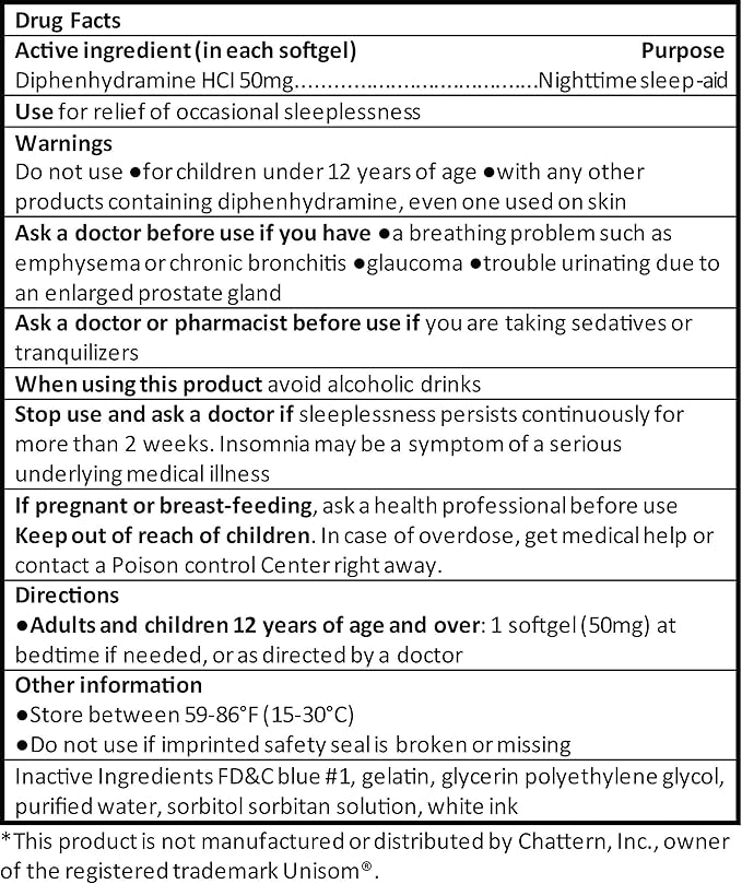 Sleep Aid, Diphenhydramine 50mg, Easy-to-Swallow Softgels, Supports Deeper Restful Sleeping, Non Habit-Forming (220 Counts)