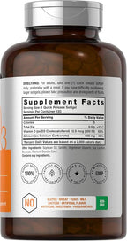 Horbäach Calcium Supplement with Vitamin D3 | 600 mg | 120 Softgels | Non-GMO & Gluten Free | for Men and Women