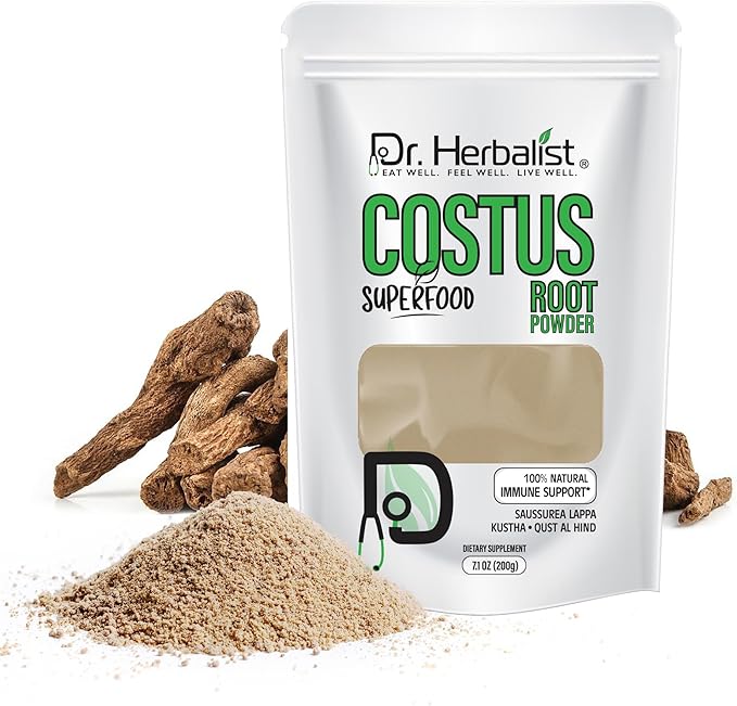 Dr. HERBALIST | 100% Natural Root Powder 200g (7.05 oz) | Premium Quality for Traditional Use, DIY, Herbal Blends & Wellness Rituals (Costus Root Powder)