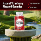 NutraPep Tanning Gummies for Women - Self Tan Bronzing Supplement that Work Without Sun - No Sugar Vegan with Astaxanthin Lycopene Beta Carotene Vitamins - Glow Up Skin Health Daily Oral Tanning Chews