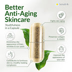 Sunsafe Rx Anti Aging Supplement: Natural Skin Protection Pills with Antioxidants for a Youthful Appearance & Eye Health + Vitamins, Minerals, & 250mg Polypodium Leucotomos (30 Capsules)