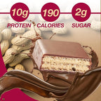 ProtiDIET Peanut Wafer Protein Bars - Low Sugar, Low Fat, High Protein Peanut Butter Wafer Bars, Perfect On the Go Meal Replacement Bar and Nutritional Snack - 7 Peanut Butter Wafers Per Box