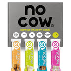 No Cow High Protein Bars, Dipped Variety Pack - Healthy Snack, 20g Vegan Protein, High Fiber, Low Sugar, Keto Friendly, Dairy & Gluten Free (12 Count)
