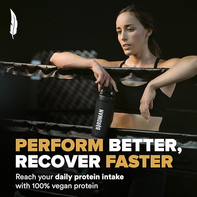 BIRDMAN Falcon Performance Vegan Protein Powder, 31g Protein, 5g Creatine, 5g BCAA, Probiotics, Electrolytes, Pre Workout, Low Carb, Sugar Free & Dairy Free, Plant Based Vanilla Protein - 49 Servings