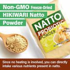 YAMASAN KYOTO UJI Japanese Natto Fermented Soybean Powder, Freeze-Dried Natto Powder, Vitamin K, Japanese Probiotic and Prebiotic Superfood – Low Sodium, Non-GMO, Vegan, Made in Japan 50g(1.76oz)