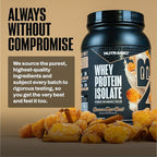 NutraBio 100% Whey Protein Isolate Protein Powder, 25g Protein with Complete Amino Acid Profile, Non-GMO, Soy & Gluten Free, Low Carb, Low Calorie Whey Protein Powder, Cinnamon Sugar Donut, 2 Lbs