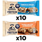 Quaker Protein Granola Bars, 2 Flavor Variety Pack, 10g Protein, 1.41 oz Bars, 20ct