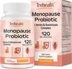 Menopause supplements for women, 120 Billion CFU Probiotic, 13-in-1 Herbs & Botanicals Complex, for Hormone Menopause, Hot Flashes, Night Sweats, Mood Swings, Sleep Disturbances, Vegan, 60 Capsules