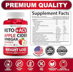 Keto ACV Gummies Advanced Weight Loss - Sugar Free ACV Keto Gummies - Gummy Supplement for Women and Men - Detox - Apple Cider Vinegar - Apple Flavor