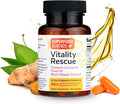 Vitality Rescue Omega 3 with Turmeric Curcumin Supplement, Fish Oil DHA EPA with BioPerine & CurcuWin 46X Absorption, Supports Joint, Muscle, Heart & Brain Health, 30 Capsules