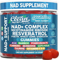 Youth Bloom NAD+ Supplement Gummies Resveratrol Fisetin Wheat Germ Berberine Taurine Turmeric Collagen Astaxanthin Nicotinamide Gotu Kola Pomegranate Vitamin C & E 60 Ct by Clean Nutra
