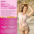 Myo-Inositol & D-Chiro Ideal 40:1, Inositol + Omega-3(3:1) Gummies, Hormone Balance for Women | Sugar Free Inositol Gummies w/Omega 3 DHA:EPA (3:1), Inositol Supplement for Cycle Health, Vegan, 60 Ct