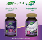 Nature's Way Sambucus Cough Relief +(1) Immune* Elderberry Gummy, Clinically Proven South African Geranium Root Extract(1), Elderberry Extract, Vitamin C & Zinc, 36 Gummies (Packaging May Vary)