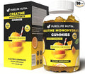 Creatine Monohydrate Gummies - 3g serving, Sugar free, 90 Count, Electric Lemonade flavored Creatine Gummies for Men & Women, Gluten Free, Non Bloating - Vegan, Halal, Kosher. (90 Units, Lemonade)