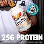 GHOST Whey Protein Powder, Chocolate Chip Cookies - 2LB, 25G of Protein - Whey Protein Isolate & Concentrate Blend - ­Post Workout Fitness & Nutrition Shakes with Real Cookie Pieces - Gluten-Free