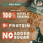 Kindling Protein Pretzels, Sea Salt, Dill Pickle, Honey Mustard, Garlic Parmesan, Kosher, 8-9 g Protein, 1-2 g of Total Sugar, No Artificial Flavors, Soy-Free, for Kids, Office 12 1.06oz Pack, 3 Each
