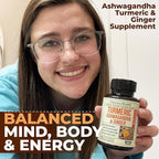 Ashwagandha Organic Turmeric Curcumin Supplement with Ginger Root & Black Pepper – Joint Health, Energy & Immune Support – Antioxidant Blend with 95% Curcuminoids – 2 Pack