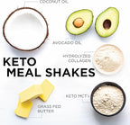 Keto Science Keto Shake Powder – Chocolate Meal Replacement with MCT Oil, Collagen, Protein – Keto Diet Supplement for Weight Loss – 14 Servings